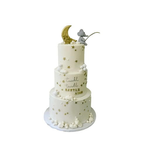 Custom cake with colorful buttercream and fondant decorations by Shabnam Cake House in Richmond Hill