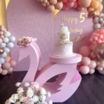 Custom cake with colorful buttercream and fondant decorations by Shabnam Cake House in Richmond Hill