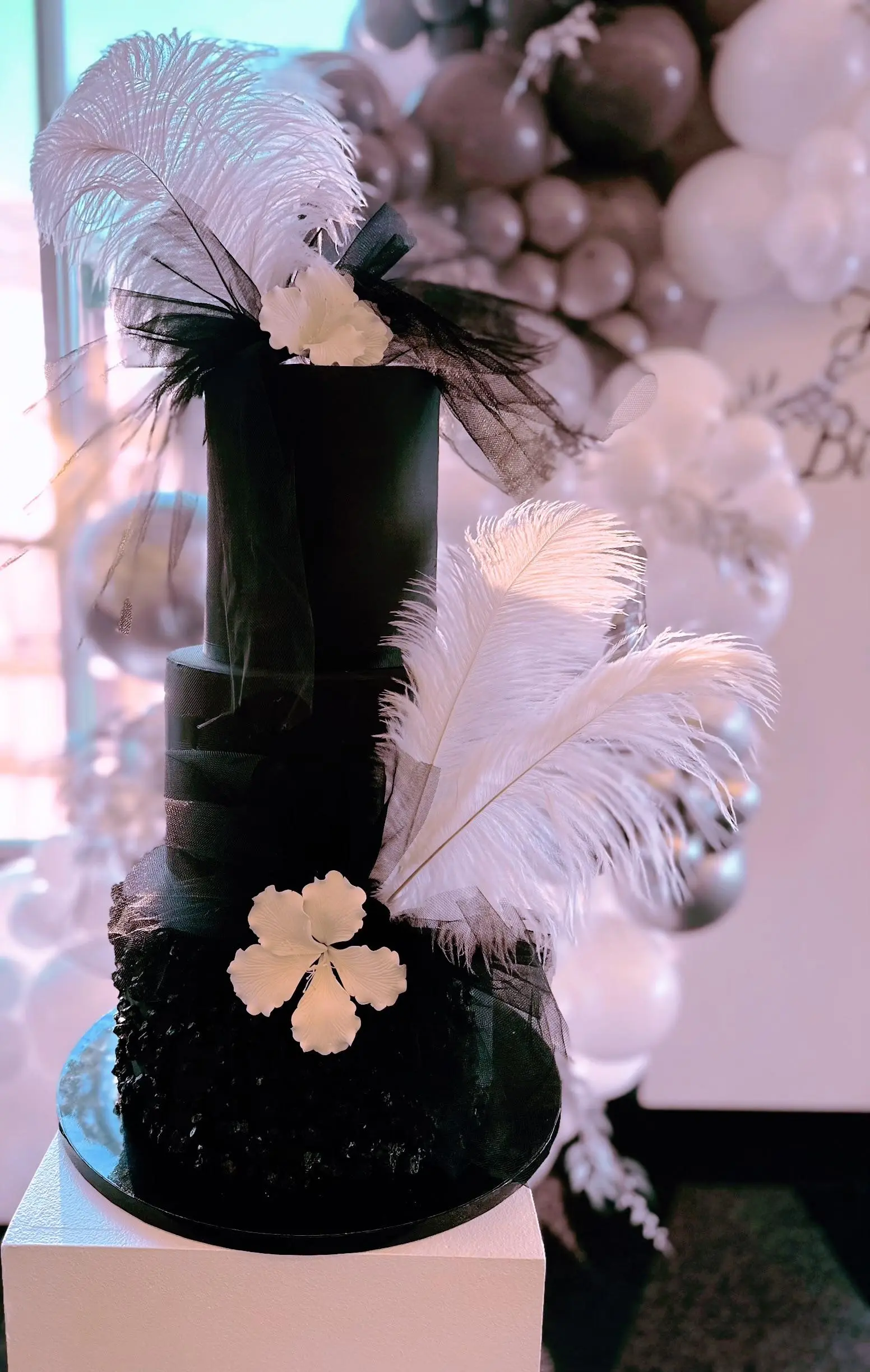 Custom cake with colorful buttercream and fondant decorations by Shabnam Cake House in Richmond Hill