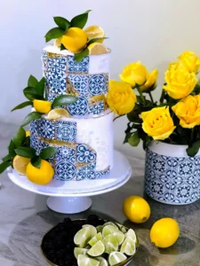 Custom cake with colorful buttercream and fondant decorations by Shabnam Cake House in Richmond Hill