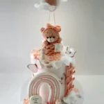 Custom cake with colorful buttercream and fondant decorations by Shabnam Cake House in Richmond Hill