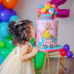 Custom cake with colorful buttercream and fondant decorations by Shabnam Cake House in Richmond Hill