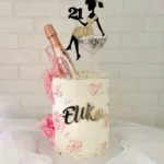 Custom cake with colorful buttercream and fondant decorations by Shabnam Cake House in Richmond Hill