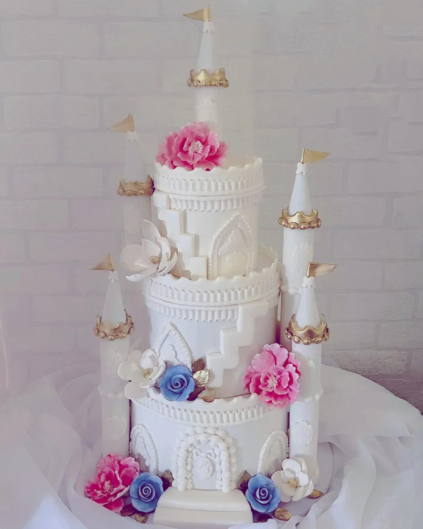 Custom cake with colorful buttercream and fondant decorations by Shabnam Cake House in Richmond Hill