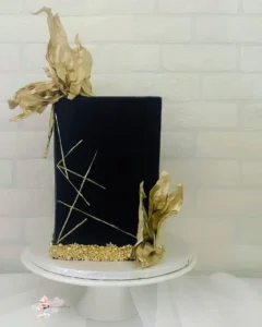 Custom cake with colorful buttercream and fondant decorations by Shabnam Cake House in Richmond Hill