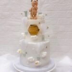 Custom cake with colorful buttercream and fondant decorations by Shabnam Cake House in Richmond Hill