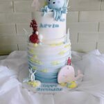 Custom cake with colorful buttercream and fondant decorations by Shabnam Cake House in Richmond Hill