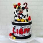 Custom cake with colorful buttercream and fondant decorations by Shabnam Cake House in Richmond Hill