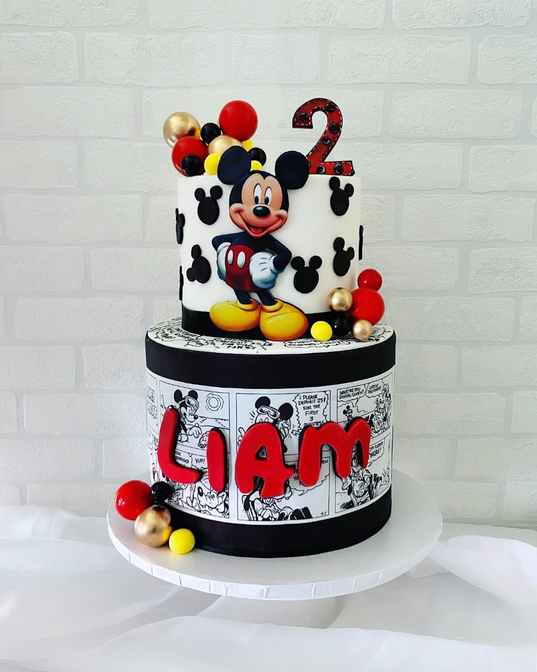 Custom cake with colorful buttercream and fondant decorations by Shabnam Cake House in Richmond Hill