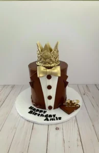 Custom cake with colorful buttercream and fondant decorations by Shabnam Cake House in Richmond Hill