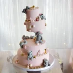 Custom cake with colorful buttercream and fondant decorations by Shabnam Cake House in Richmond Hill