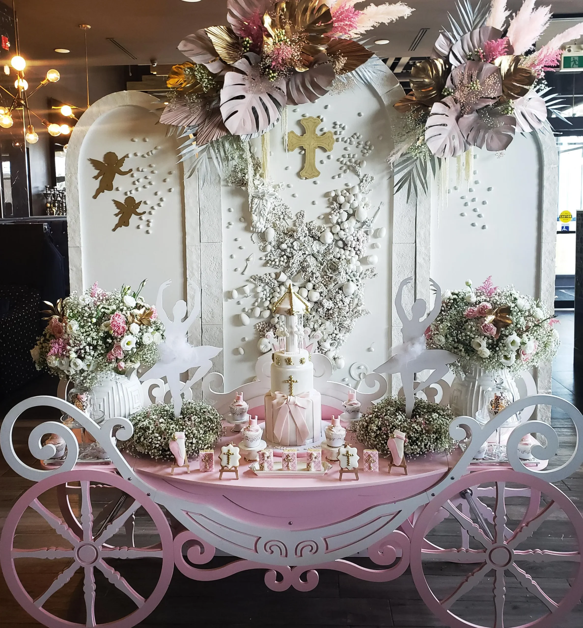 Custom cake with colorful buttercream and fondant decorations by Shabnam Cake House in Richmond Hill